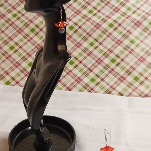 Steel Multi Color Handmade Hand Crafted Dangle Beaded Flower Earrings #57 - Picture 5 of 12